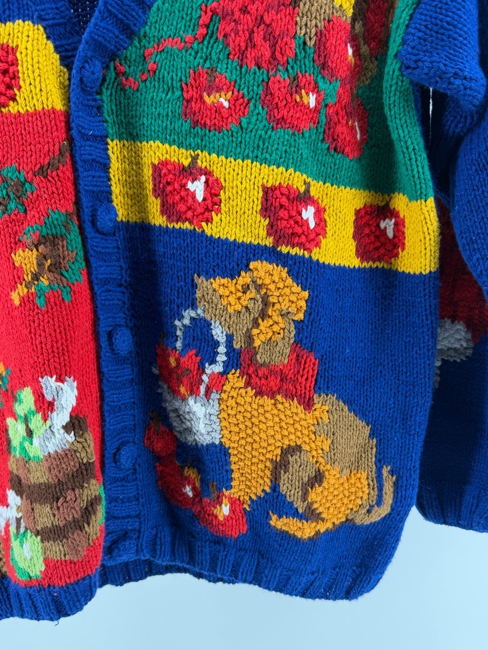 Vintage Alexandra Bartlett Fall Theme Patchwork Cardigan, Women's Medium - Picture 6 of 9